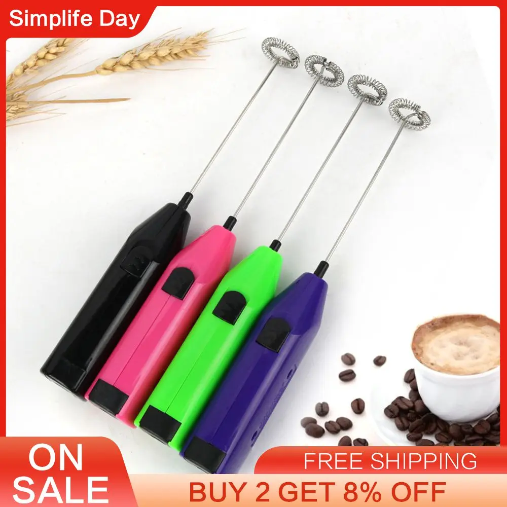 Whisk Portable Green Beverage Stirrer Coffee Stirring Electric Stirring Rod Multifunction Purple Coffee Stirrer Egg Whisk Black