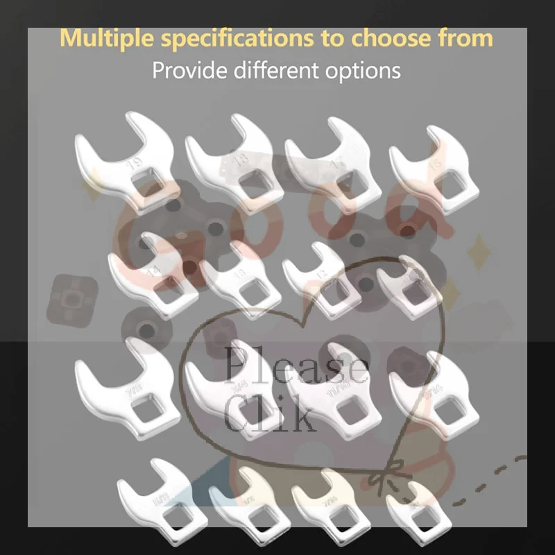 【HG】8Pcs Heavy Duty Chrome Vanadium Crowfoot Wrench Set Inch Metric Multitool For Auto Repair Garage Mechanic Work