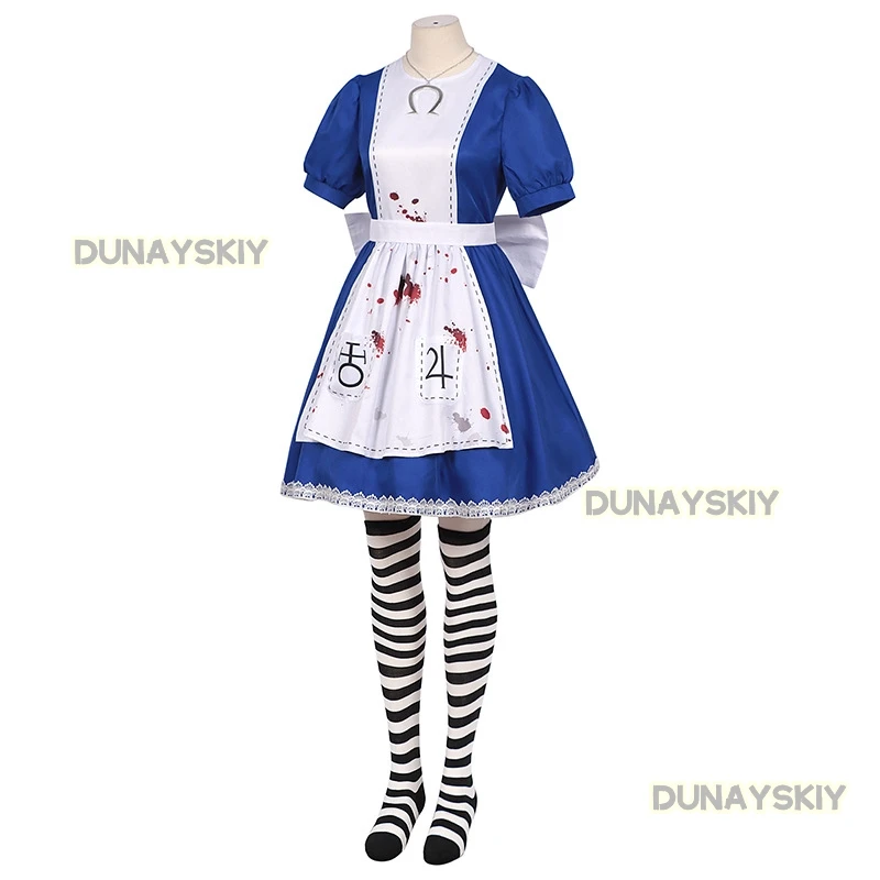 Anime Alice Princess Dress Cosplay Costume Game Madness Returns Cos Princess Dress Maid S-XXXL Anime Carnival Party Dress