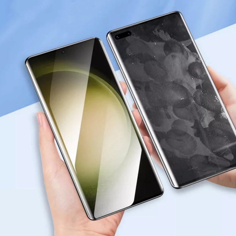 Protector de pantalla con pegamento completo para Samsung Galaxy S23 S24 S25 S22 S21 S20 Note 20 Ultra S10 Plus, película cerámica curvada, no de vidrio, 2 uds.