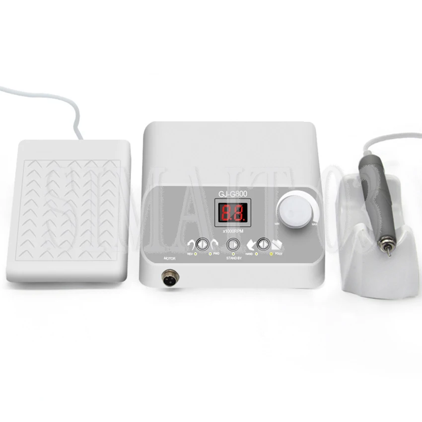 50000RPM Brushless Micro Motor Handpiece, 50W Professional Nail Dental Lab Polishing Machine with Foot Control