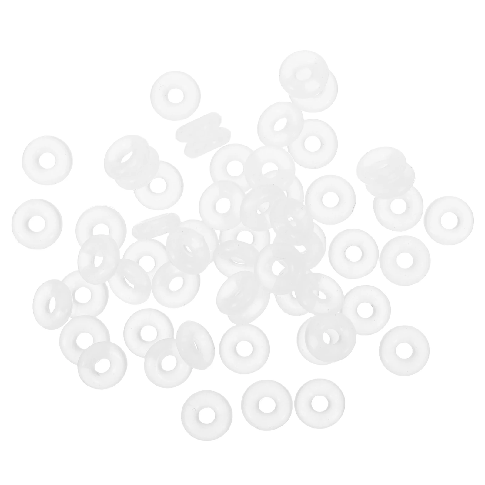 

100 pcs Rubber Stopper Rings Anti-Skid Spacer Beads Waterproof Heat Resistant Jewelry Making Accessories For Bracelets Necklaces