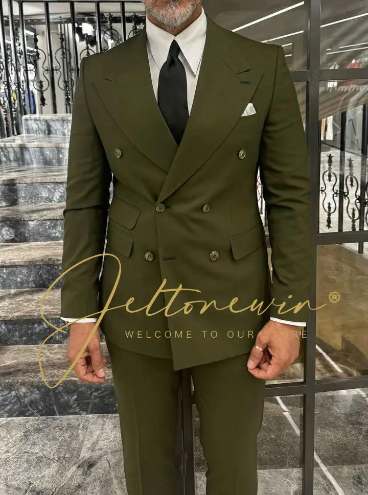 Men's Double-Breasted Suit | Multiple Colors Available | High-Quality Fabric for Formal Events | Elegant Design 2025