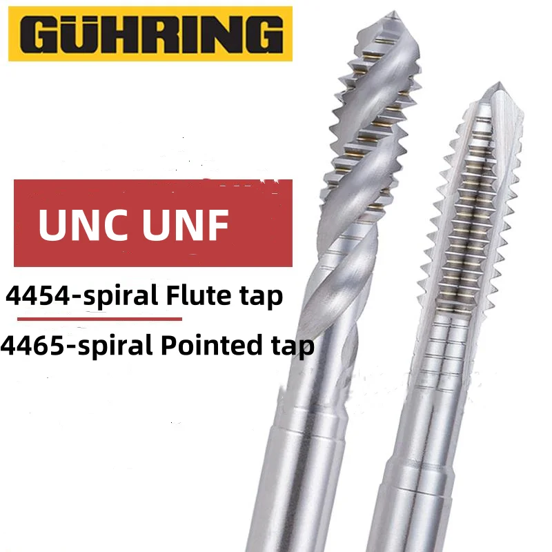 

1PCS Original GUHRING JIS Standard Fine Spiral Fluted Pointed Tap UNC UNF 2-56 4-40 5-40 6-32 8-32 1/4 1/2 Screw Thread Taps