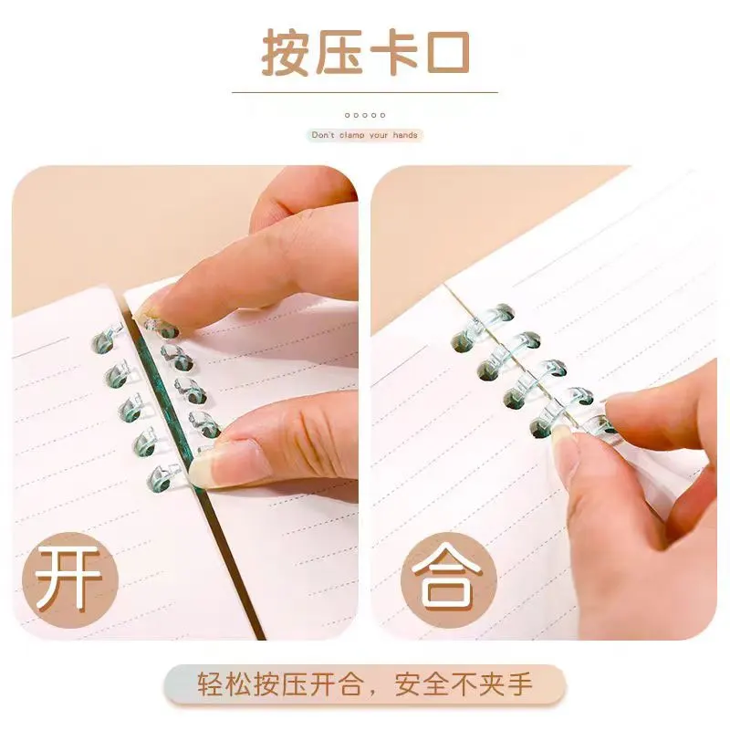 10pcs/Set 5 Holes Binder Clip Loose Leaf Binder Rings Holes Diary Notebook Stationery Circles Clip Holder Book Binding Rings