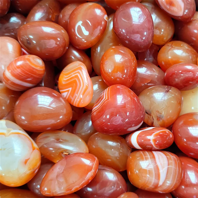 20-30mm Natural Gemstone Crystals Bulk High quality Carnelian Tumbled Stone for Home Decoration