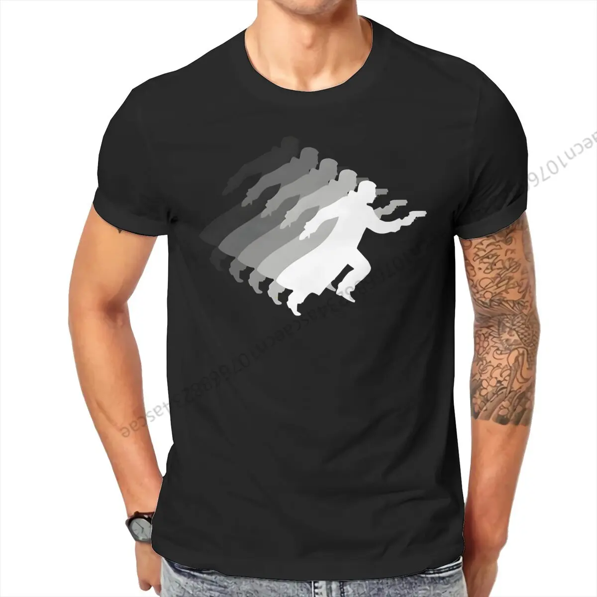 Blade Runner Gray Grey Scale T Shirt Homme Men's Tshirt Cotton Men Clothes