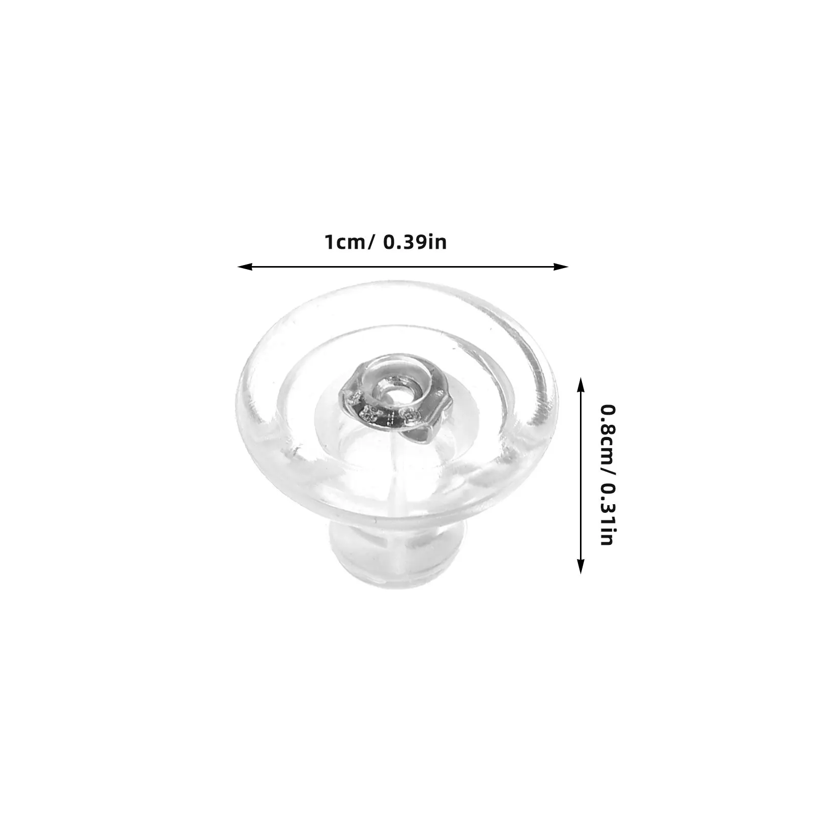 25Pcs Clear Silicone Earring Backs for Studs Secure Locking Stoppers Heavy Droopy Earrings Comfortable Jewelry Accessories