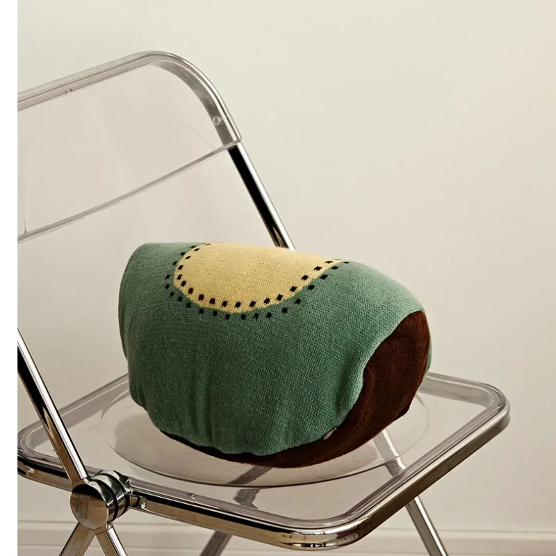 1 unidad de 20x40cm, sandía, aguacate, fruta, uso de verano, cojín tejido para silla, bonito almohada de felpa, decoración para sofá, cojín, almohada de cintura para cama