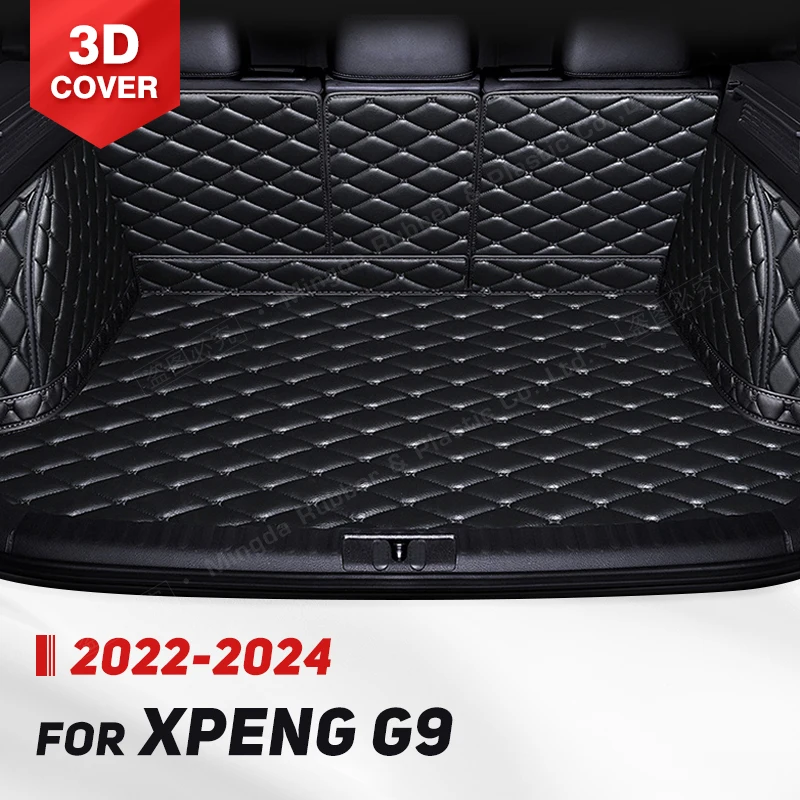 

Коврик для багажника с полным покрытием для XPENG G9 2022 2023 2024, противогрязный чехол для багажника автомобиля, коврик, подкладка для груза, защитные аксессуары для интерьера