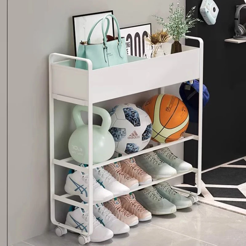 Simplicity Small Narrow Shoe Rack Indoor Simple White Nordic Shelf Shoe Rack Space Saving Organizador De Zapatos Home Furniture image 2