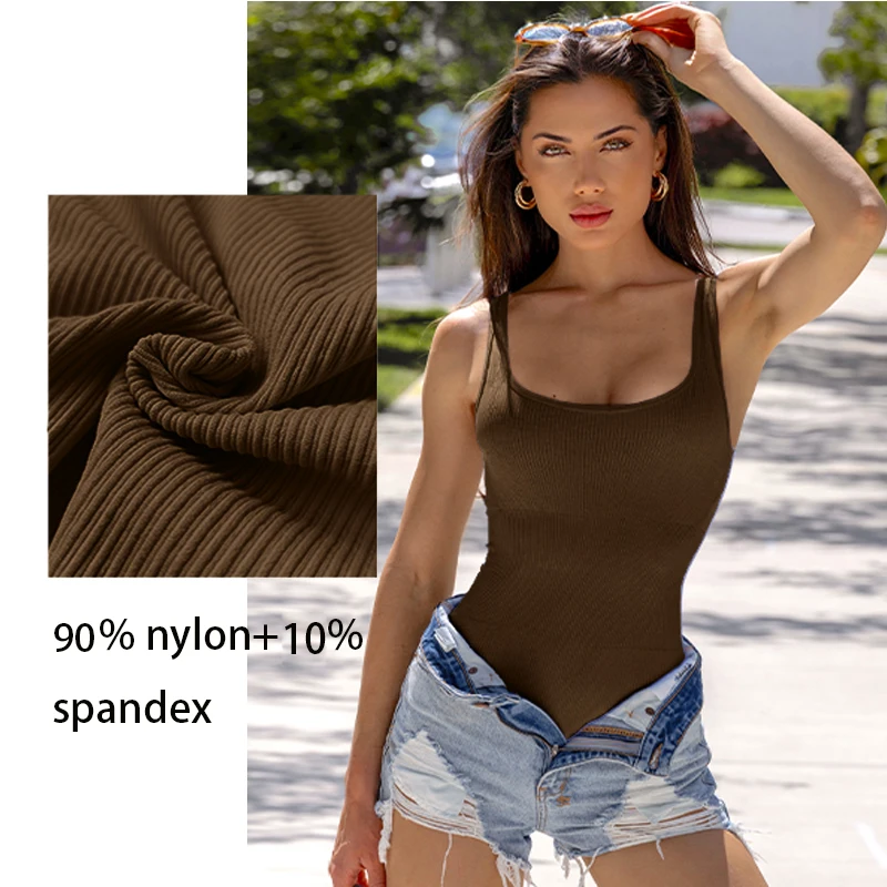 GUUDIA Nervürlü Karın Tulum Günlük Şekillendirici Bodysuits Işık Kontrolü Sıkıştırma Karın Kontrolü Açık Kasık Shapewear Takım Elbise Açık Kasık