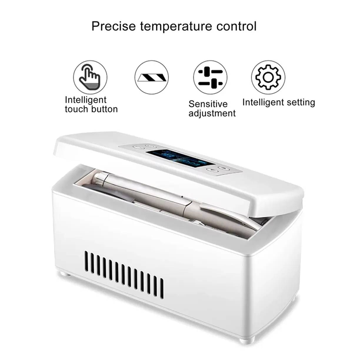 

[NEW] Insulin Cooler Box Prevent Collision Rechareble LCD Display Insulin Refrigerator Alarm Reminder Instant Cooling EU