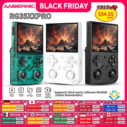 Consola de juegos portátil Retro Anbernic RG 35XXPro, reproductor de juegos RG35XX Pro, compatible con controlador de Streaming WiFi RixelHK, salida de TV HD