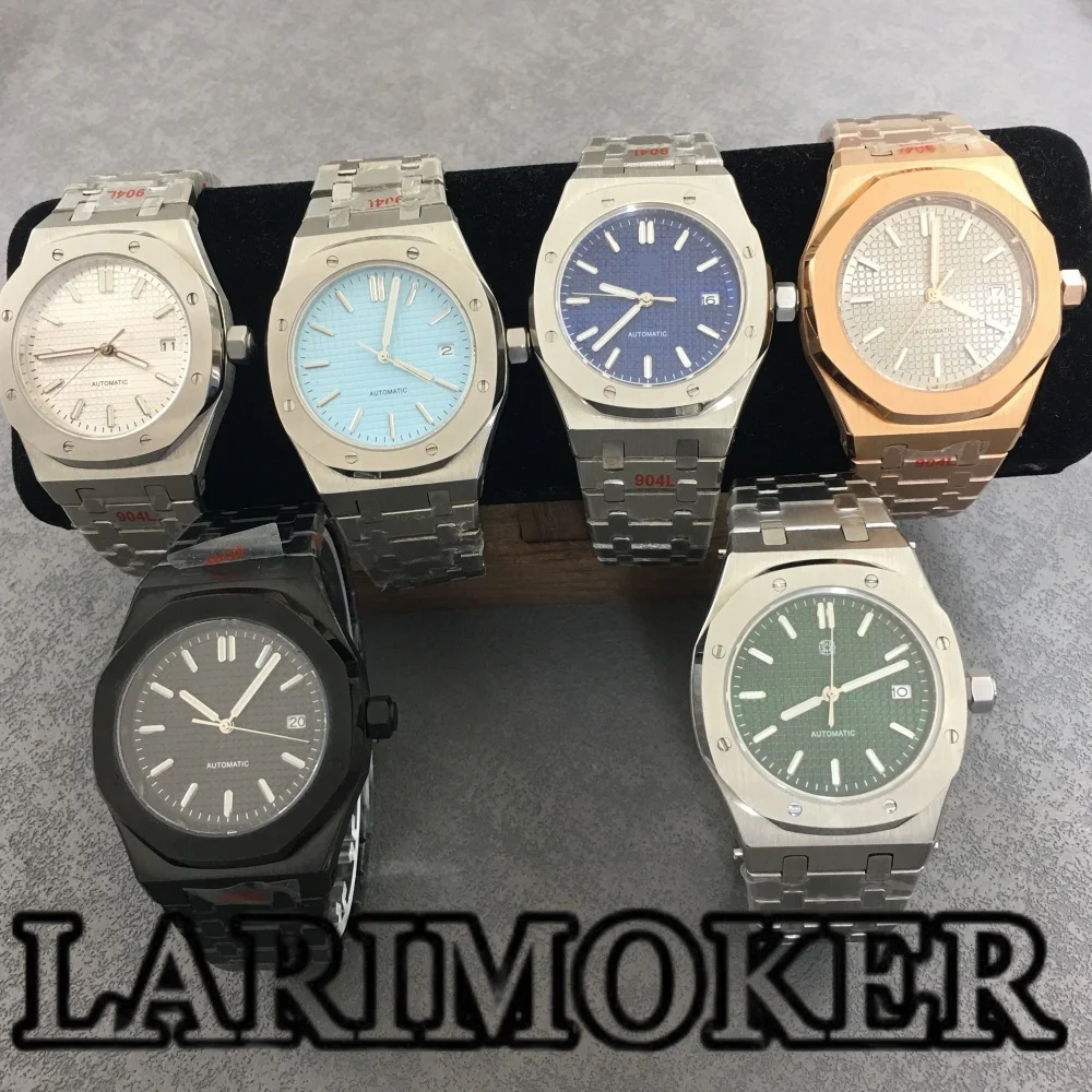 

LARIMOKER 41MM Men's Mechanical Watch NH35 Automatic Movement Sapphire Glass Stainless Steel Case Luminous Dial Waterproof Watch