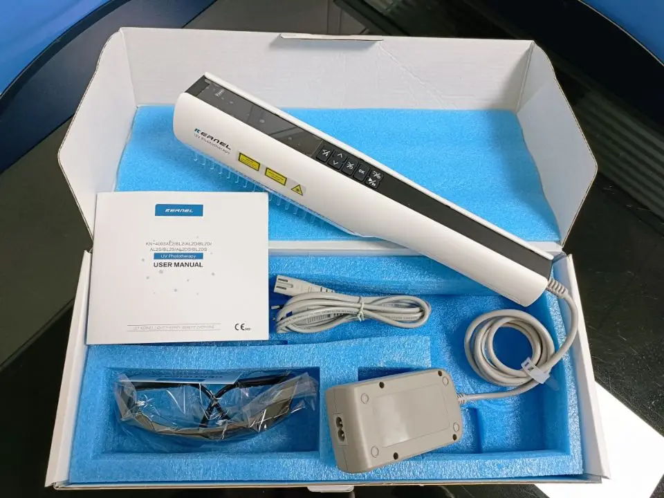 Kernel Home Remedy KN-4003BL Lampu Terapi Cahaya UVB Kompak Terapi Ultraviolet-B Pita Sempit