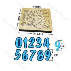 Wooden Letter Cutting Dies for Scrapbooking, Multiple Sizes, V-9490, New