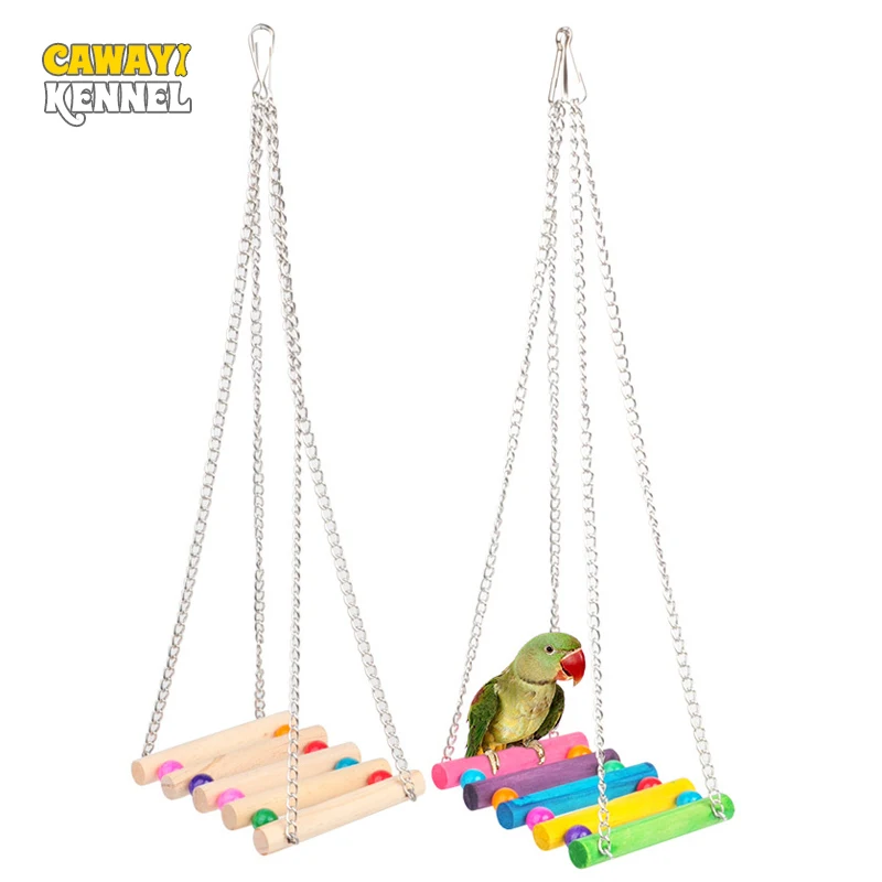 Parrot Toys Pet Bird Cage Swing Hammock Small Birds Chewing Toys for Parakeets Cockatiel Conures Finches Budgie Macaws Love Bird