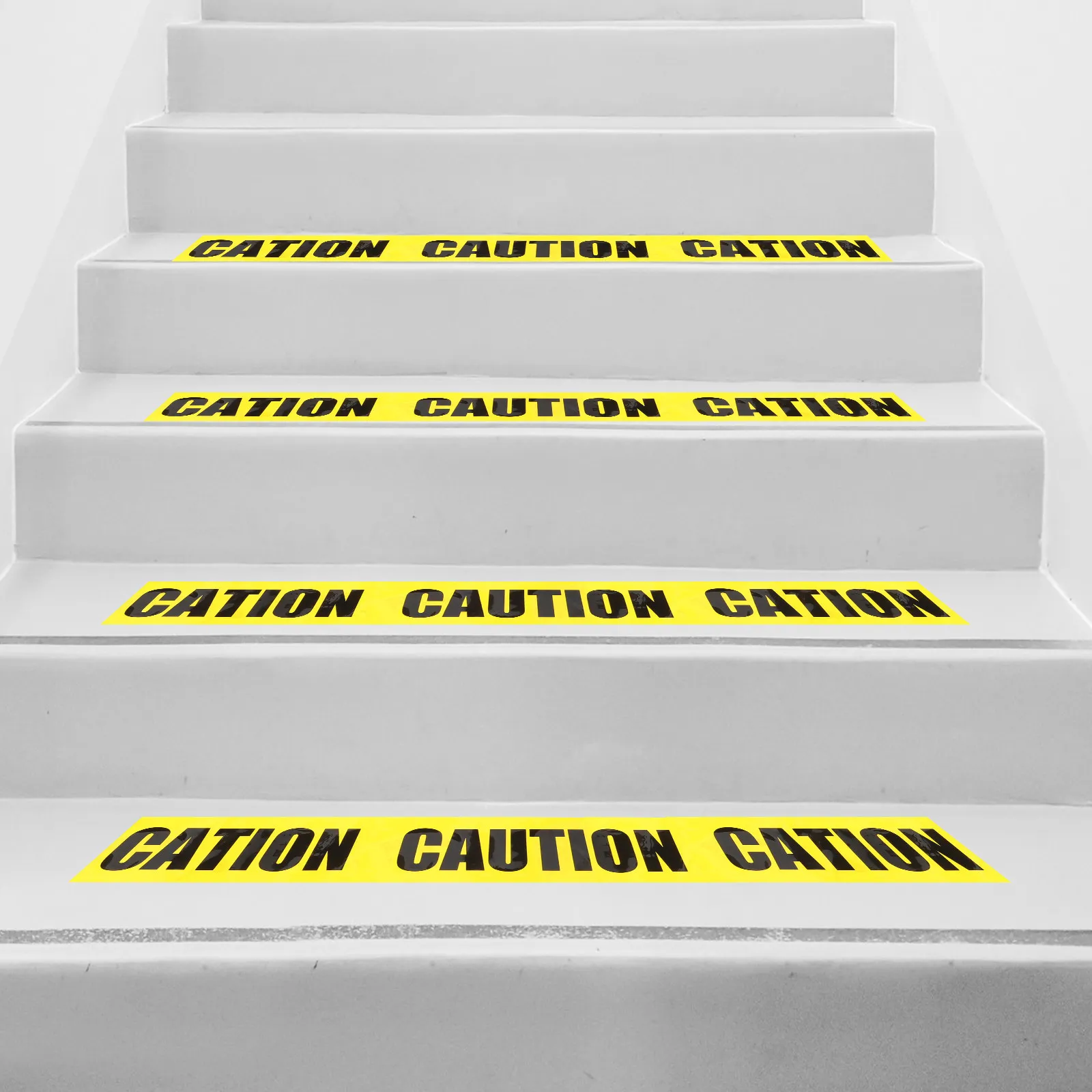 Caution Tape Yellow with Black Lettering Strong Adhesive Warning Safety Tape for Halloween Decor Party DIY Prop Floor Warning