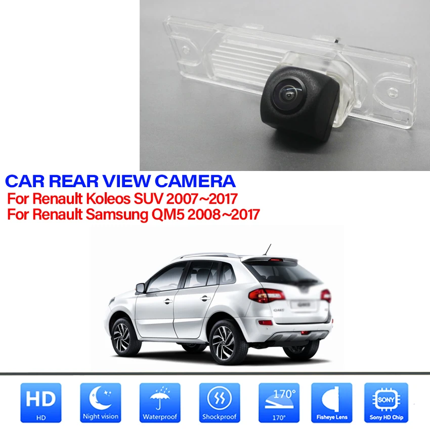 

170 1080P HD CCD Waterproof Car Vehicle Rear View Reverse Camera For Renault Koleos SUV 2007~2017 Samsung QM5 2008~2016 2017