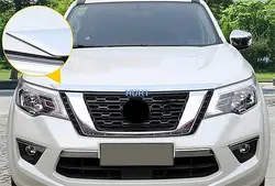For Nissan X-Terra X Terra 2018 + Car Styling Front Engine Machine Cover Moulding Grille Upper Hood Stick Lid Trim Strip Frame