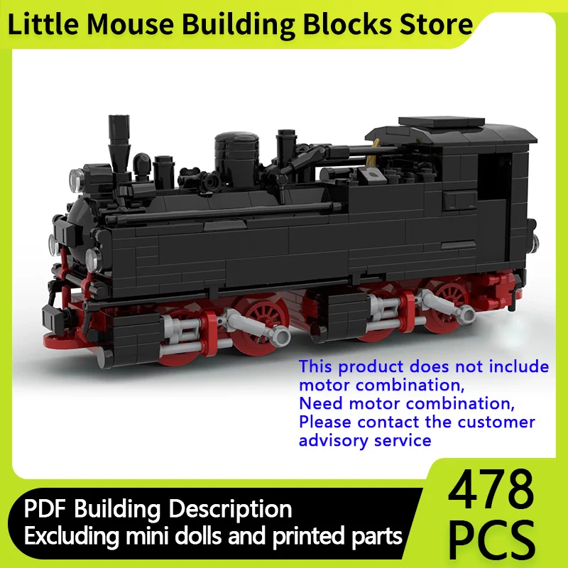 City Car Model MOC Building Bricks 99 5901 Tank Steam Locomotive Modular Technology Children Holiday Gifts Assemble Toys Suit
