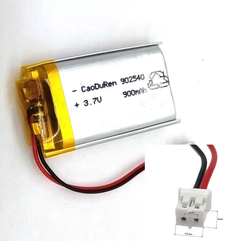 

Rechargeable 3.7V 900mAh 902540 Polymer Ion Battery For TABLET ELECTRIC TOYS CHARGING TREASURE POWER GPS MP1067 MP3