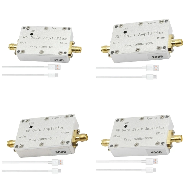 10/20/30/40DB 10 MHz-6 GHz High Gains Wideband Amplifiers High Flatness Amplifiers Connectors for RF Receiver