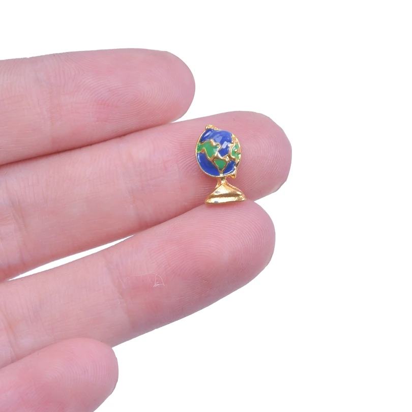 20Pcs Alloy Globe Floating Locket Charms For Memory  Relicario Necklaces Jewelry Making Wholesale