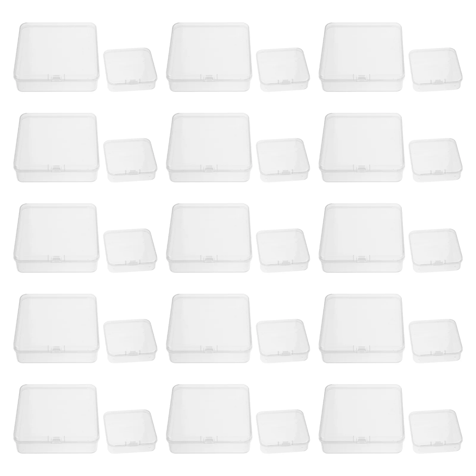 

30pcs Plastic Storage Box Rectangular Transparent PP Craft ganizer Small Clear Containers Beads Jewelry Case Travel Container