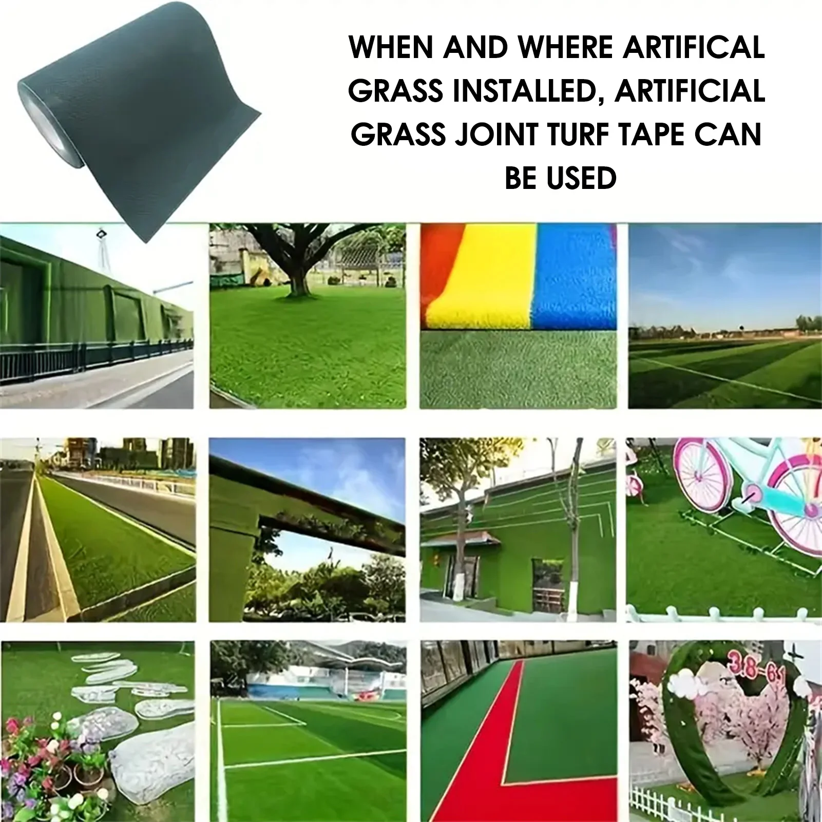 Artificial Grass Turf Tape Pressure Sensitive Adhesive Synthetic Fake Grass Tape Suitable for Balconies Kindergartens