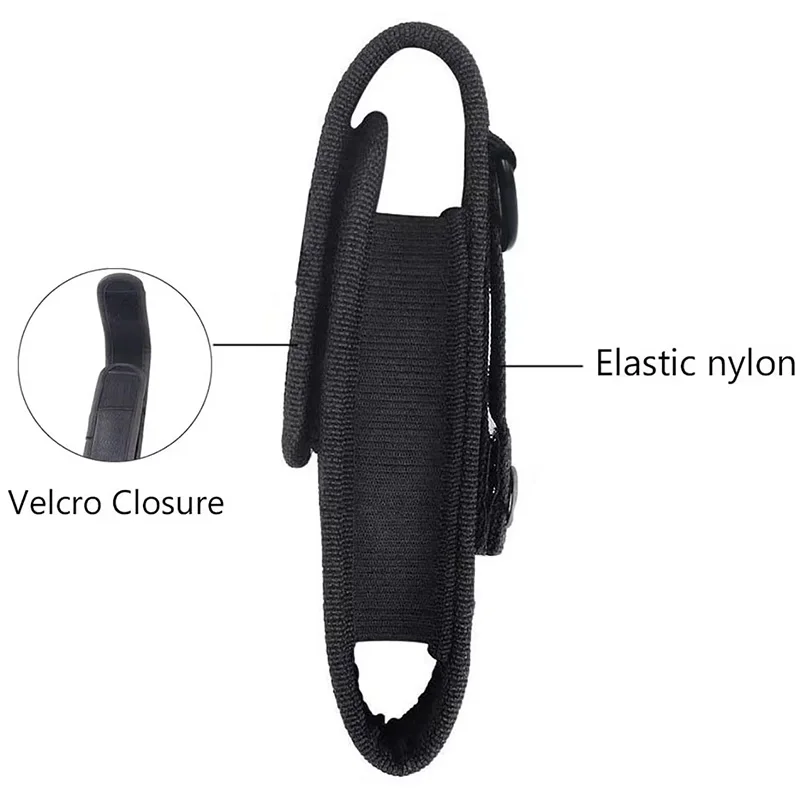 Tactical Flashlight Pouch Molle LED Torch Holster Waist Belt Police Flashlight Bag Holder for Hunting Camping Hiking shooting