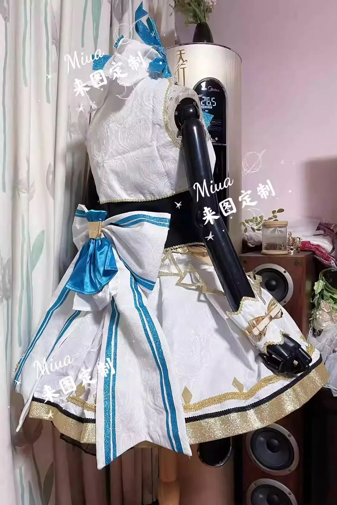 COS-HoHo [Customized] Vtuber Hololive Shirakami Fubuki Singing Suit Sweet Lovely Uniform Cosplay Costume Halloween Party Outfit