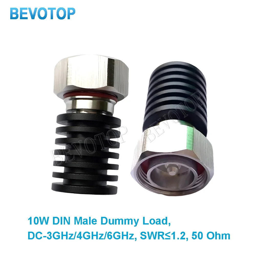 

10W 3Ghz/4Ghz/6Ghz L29 DIN Male Plug RF Coaxial Termination Dummy Load 50 Ohm Connector Socket Brass Straight Coaxial RF Adapter