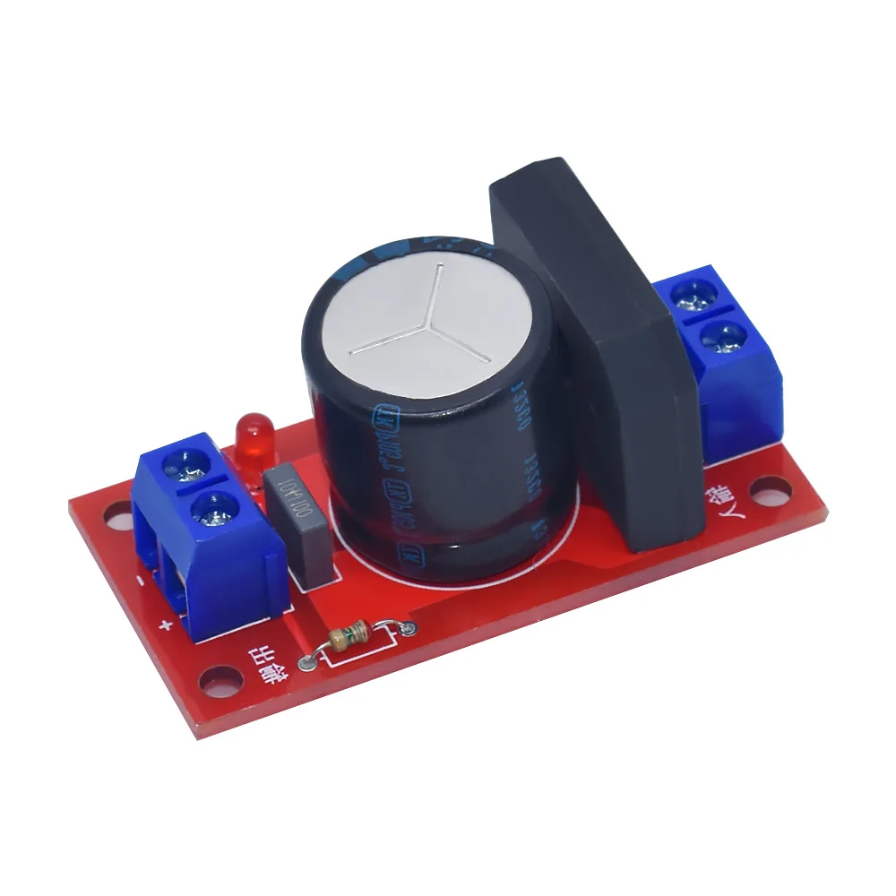 Rectifier 8A With Red LED Indicator AC Single Power to DC Single Source Amplifier Board Module Rectifier Filter Power Board