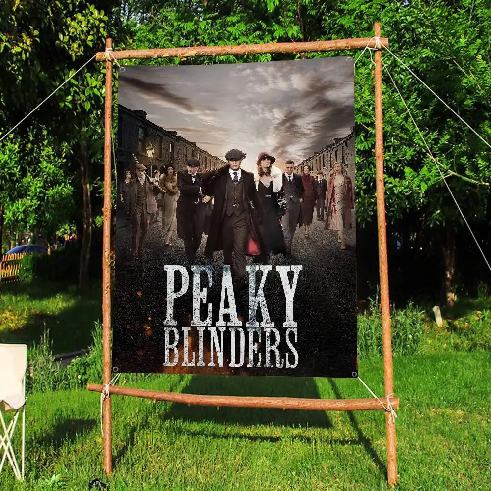 Cool P-Peaky Blinders TV Play Large Size Flags Printing Patterns Interesting Birthday Party Decorations Banner