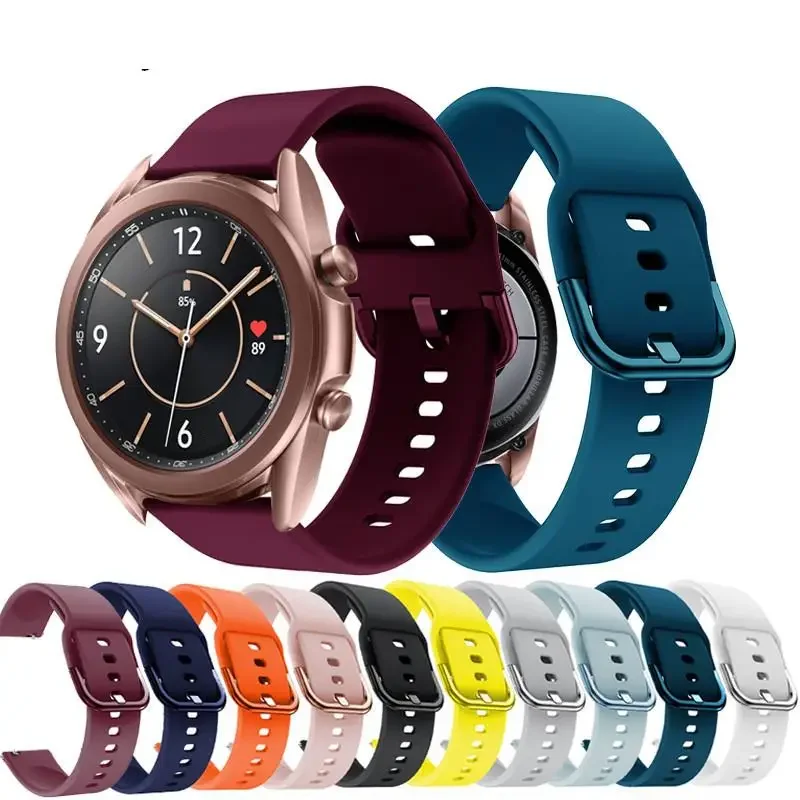 

20mm Silicone band for Samsung Galaxy Watch 4/3/Active 2 Active 3 Gear S2 Watchband Bracelet Strap For Huami Amazfit Huawei