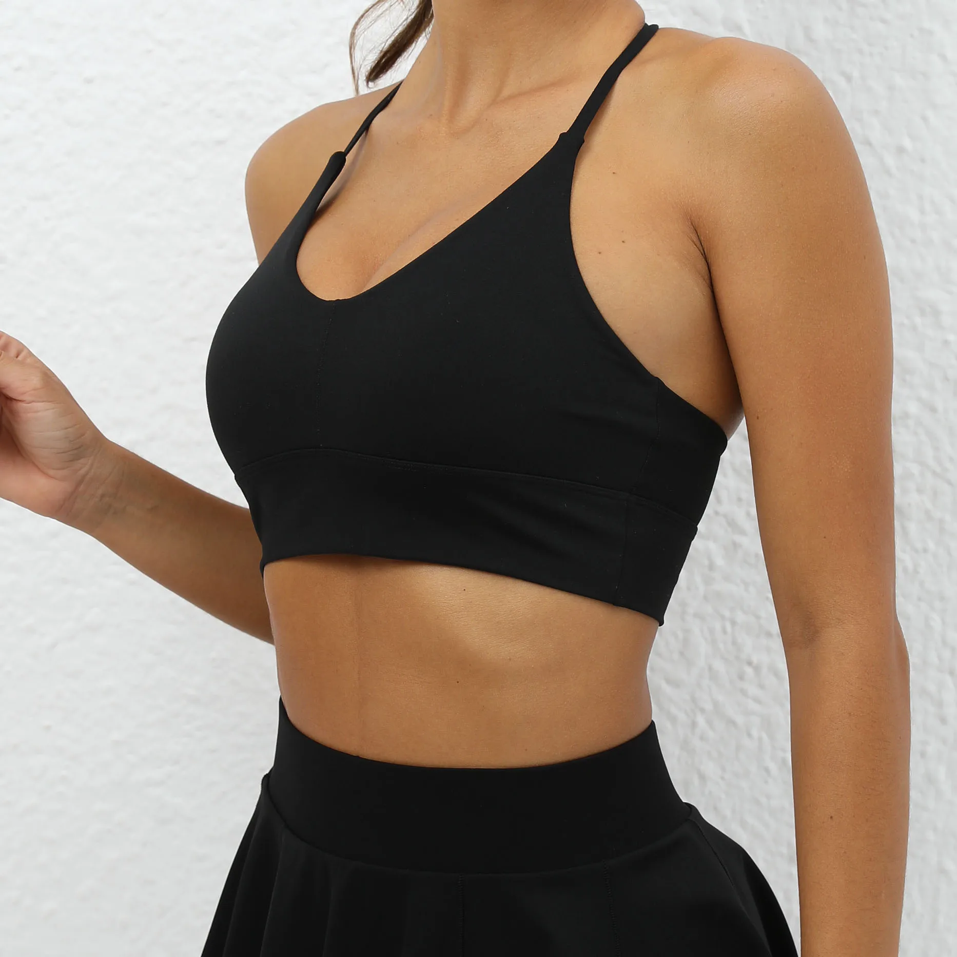 Women Cross Strap Sports Bra Top Women Push Up Sport Bra Yoga Gym Crop Top Brassiere Fitness Top Sport Bra Breathable Bras