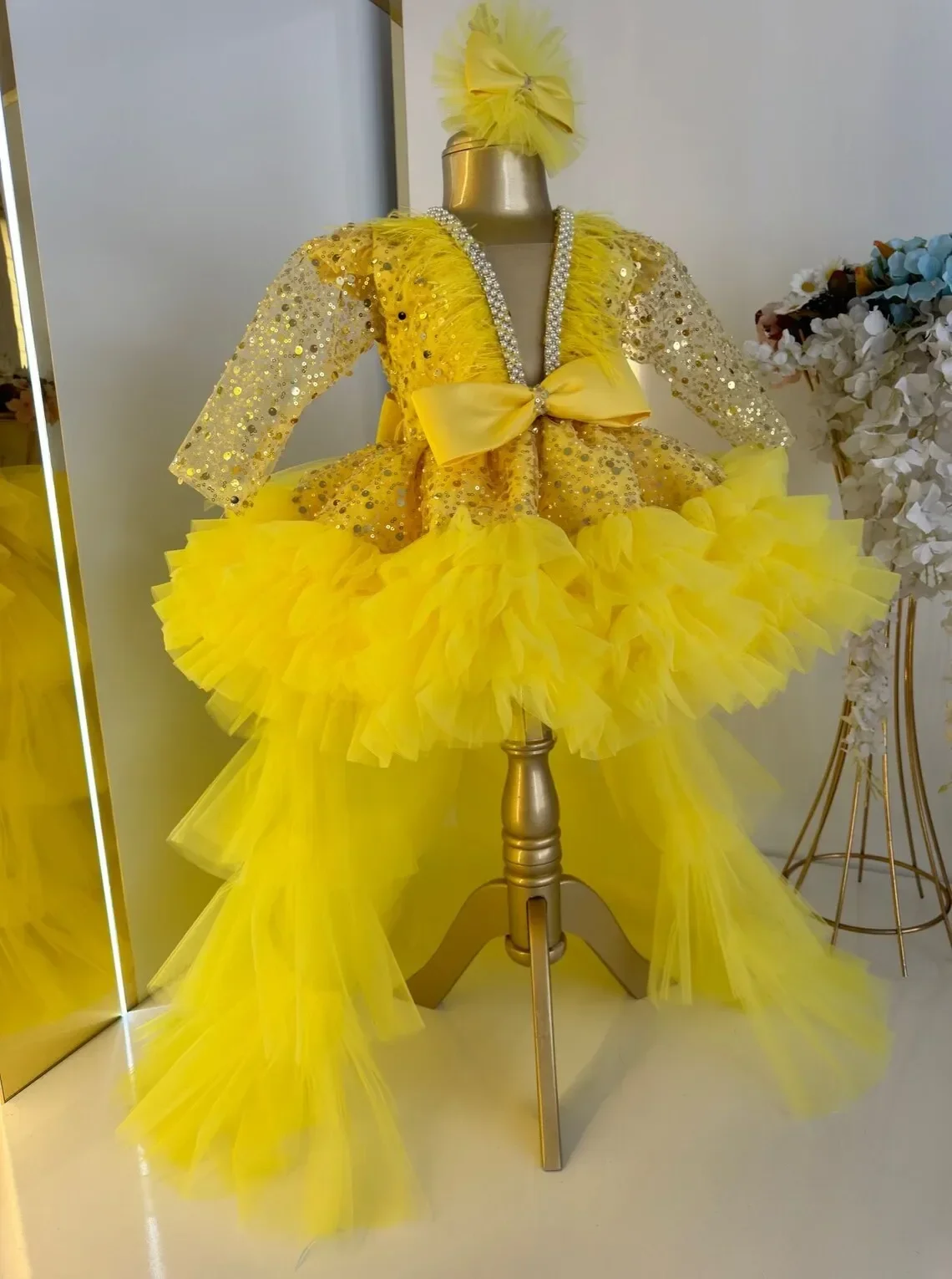 custom-flower-girl-dress-wedding-gown-for-birthday-party-pageant-kids-puffy-tulle-formal-gown-with-bow-and-train-for-little-girl