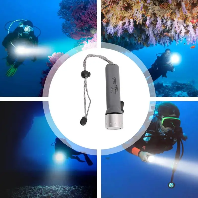 Diving Flashlight Battery Power Scuba Dive Light TPC-7 Waterproof Underwater Snorkeling Diving LED Torch For Underwater Sports