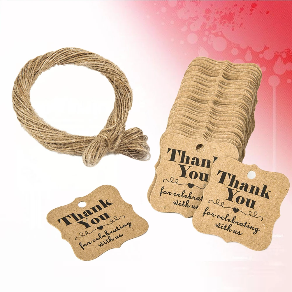 

200pcs Kraft Gift Tags Set With 2X20M Jute Twine For Diy Name Stickers Wedding Birthday Crafts Cupcake Toppers Scrapbooking