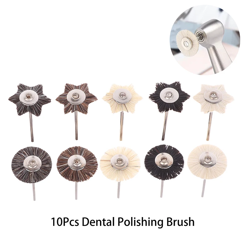 

10pcs Dental High Quality Polishing Hairbrush Wheel Polishing Brushes Dental Laboratory Equipment Materials Supplies