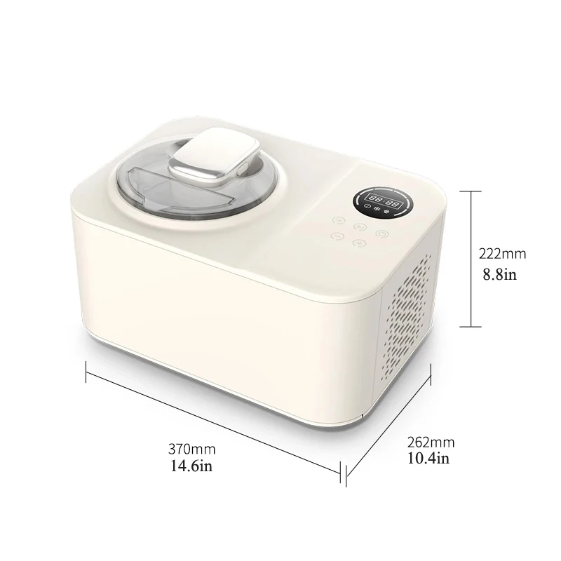 حار بيع آلة الآيس كريم المهنية المحمولة آلة الآيس كريم الصغيرة 1.2L قدرة التلقائي مع شاشة عرض Led