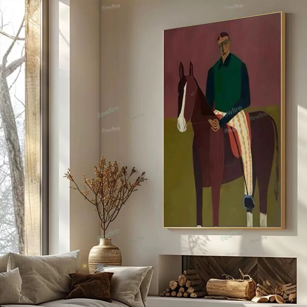 

Simple Design Square Size Oil Painting For Living Room Hand-Painted Impression Double People Figures Oil Paintings Small Paint