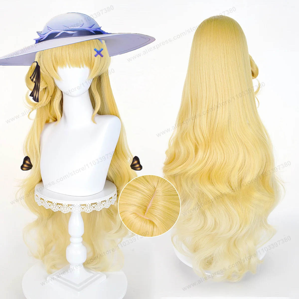 

Phoebe Cosplay Wig 98cm Long Women Hair Anime Cosplay Wig Halloween Heat Resistant Synthetic Wigs