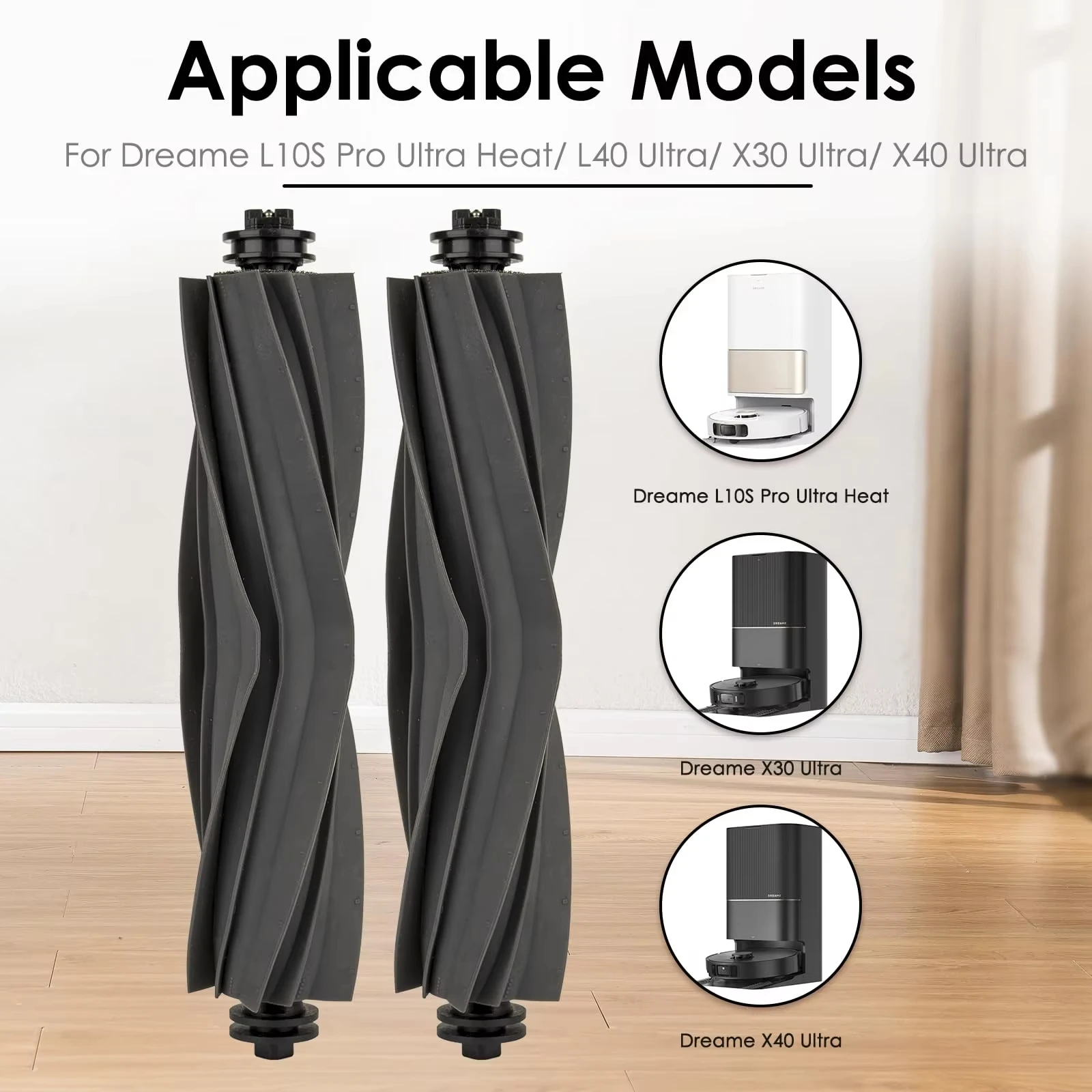 Main Brush For Xiaomi Robot Vacuum X20 + / X20 Plus For Dreame X30 Ultra/ X40 Ultra/ L10s Ultra/ L20 Ultra/ L10s Pro Ultra Parts - Image 3