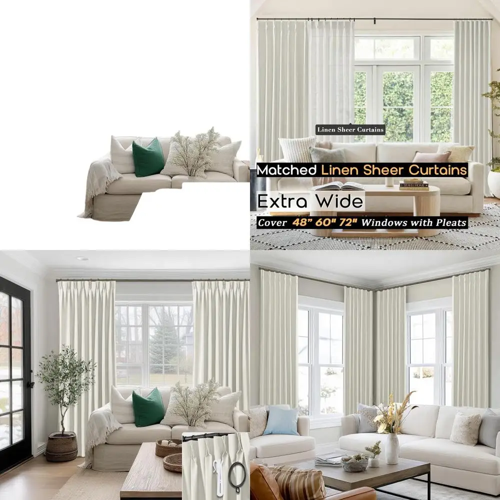 

Кремовые льняные плиссированные шторы от пола до потолка с крючками, длина 102, роскошные затемняющие шторы для гостиной