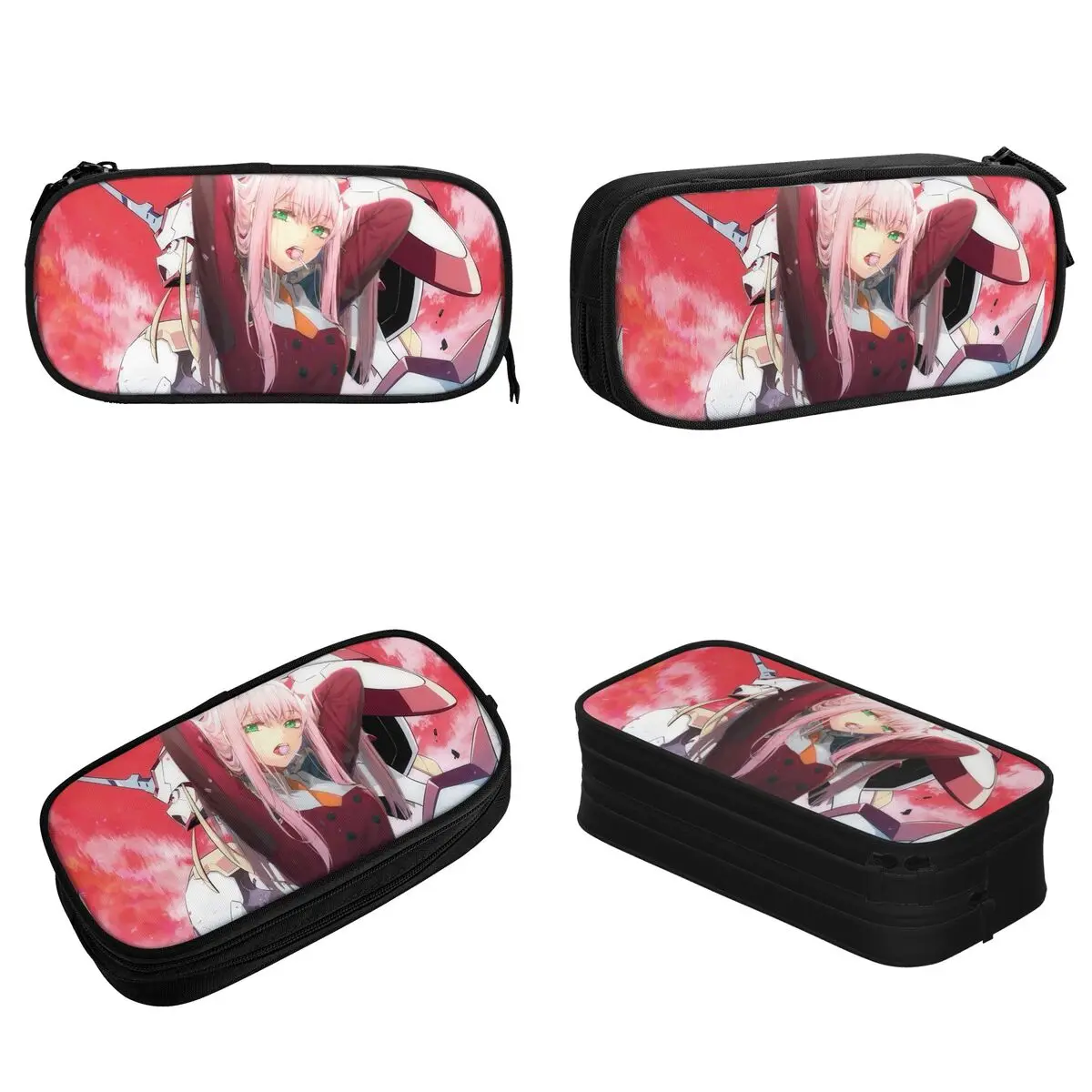 Darling In The Franxx Kiss Of Death Pencil Cases Anime Sweet Girl Zero Two Pen Holder Bags Student  Students School  Pencilcases