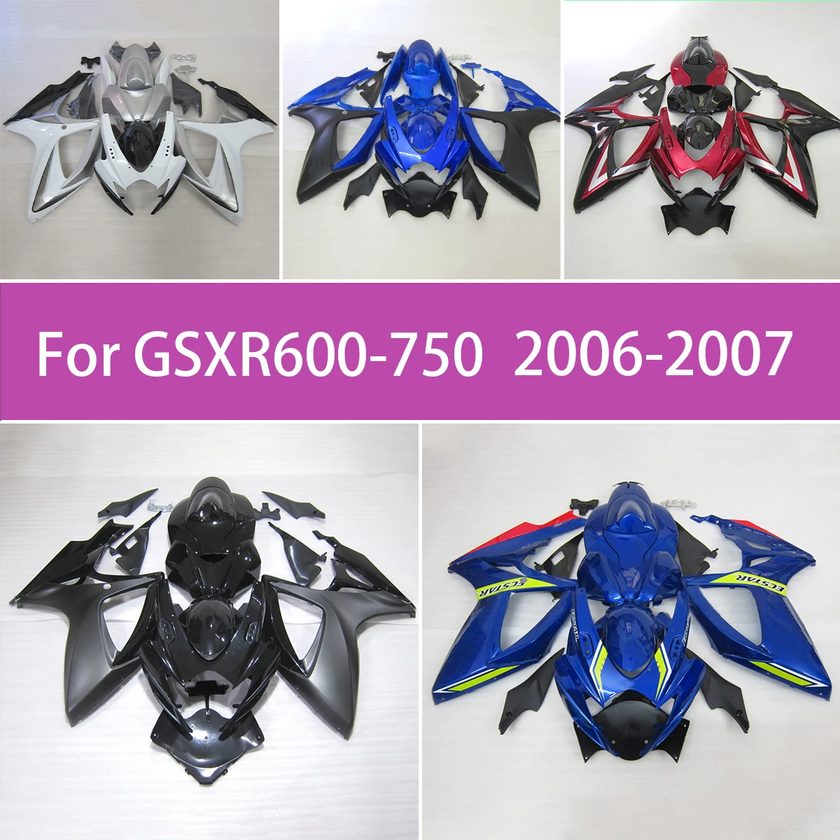 Custom Fairings 2006 2007 GSXR600 750 Replacement Fairing Kit Fit For Suzuki 06 07 GSXR600 GSXR750