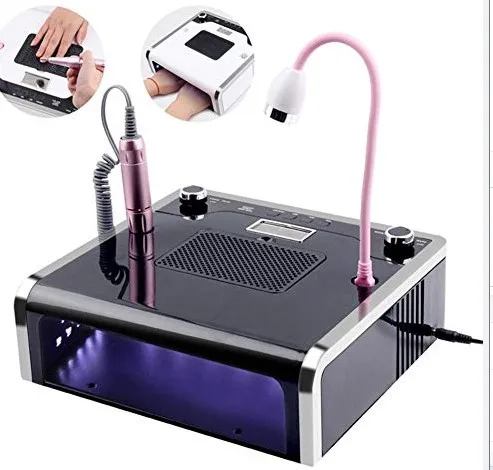 

4 in 1 Electric Nail Drill Machine With 30000RPM Handpiece Dust Vacuum Suction 108W LED UV Lamp Electric Nail File